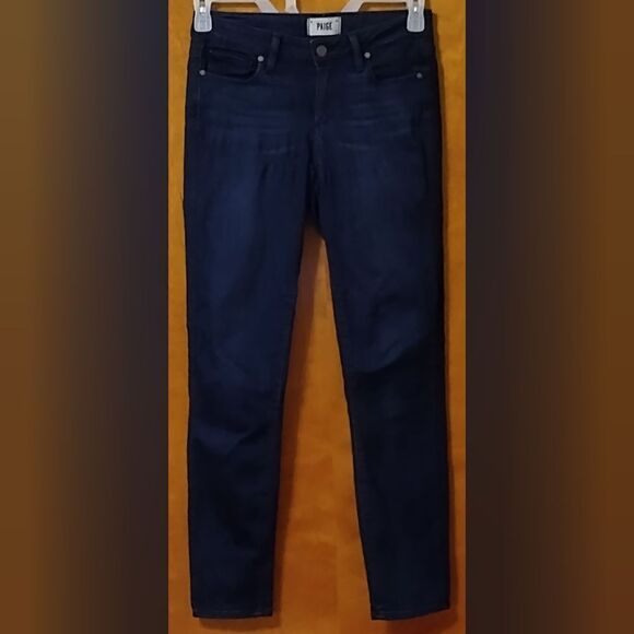 Paige Verdugo Ankle Jeans Dk Blue Sz 27 - Picture 1 of 7